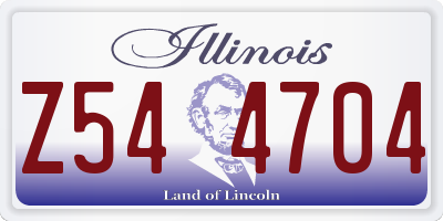 IL license plate Z544704