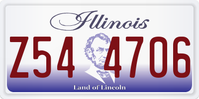 IL license plate Z544706