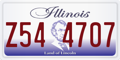 IL license plate Z544707