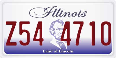 IL license plate Z544710