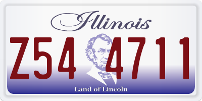 IL license plate Z544711