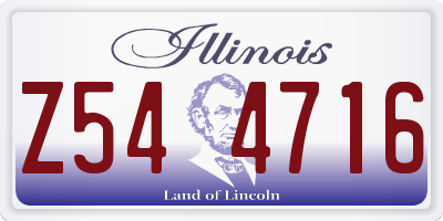 IL license plate Z544716