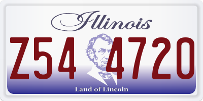 IL license plate Z544720