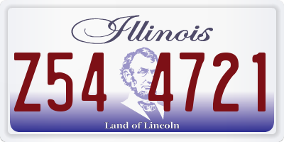 IL license plate Z544721