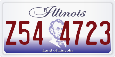 IL license plate Z544723