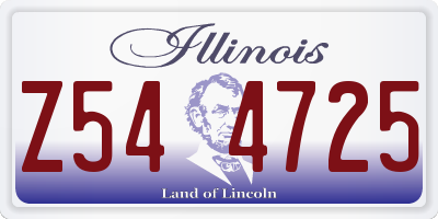 IL license plate Z544725