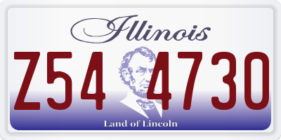 IL license plate Z544730