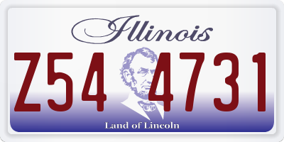 IL license plate Z544731