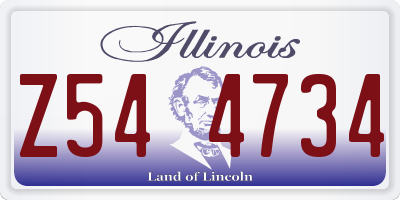 IL license plate Z544734