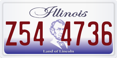 IL license plate Z544736