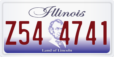IL license plate Z544741