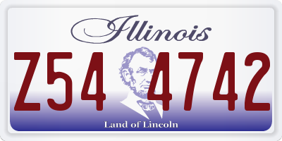 IL license plate Z544742