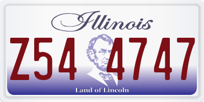 IL license plate Z544747