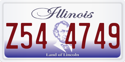 IL license plate Z544749