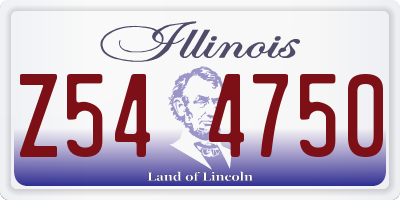 IL license plate Z544750
