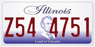IL license plate Z544751