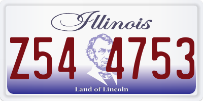 IL license plate Z544753