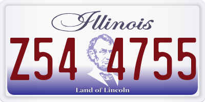 IL license plate Z544755
