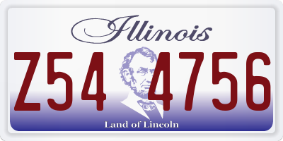 IL license plate Z544756