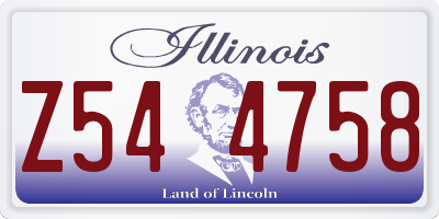 IL license plate Z544758
