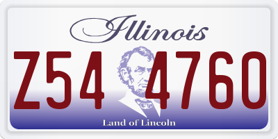 IL license plate Z544760