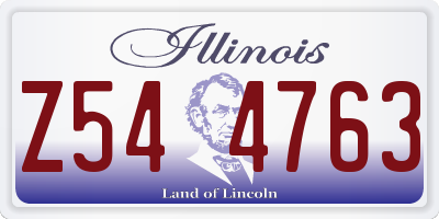 IL license plate Z544763