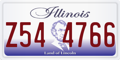 IL license plate Z544766