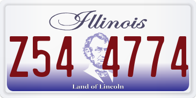 IL license plate Z544774