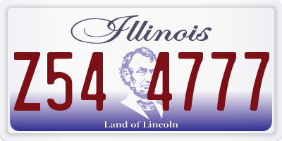IL license plate Z544777