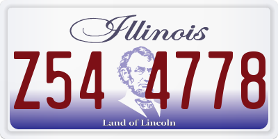 IL license plate Z544778