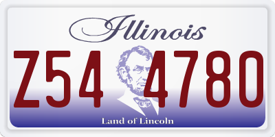 IL license plate Z544780