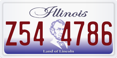 IL license plate Z544786