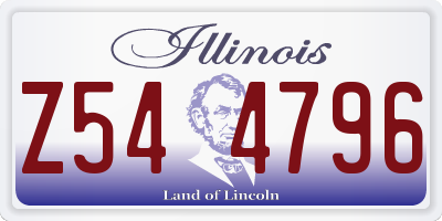 IL license plate Z544796