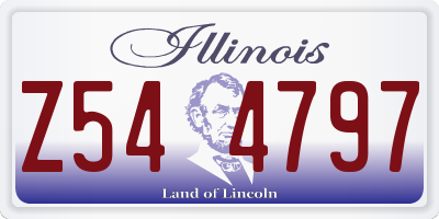 IL license plate Z544797