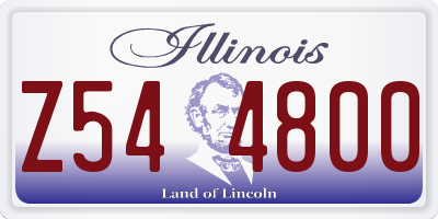 IL license plate Z544800