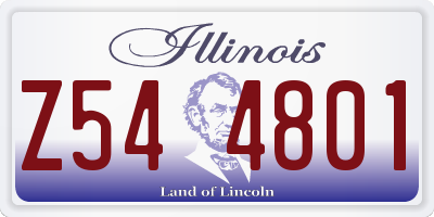 IL license plate Z544801