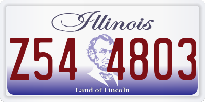 IL license plate Z544803