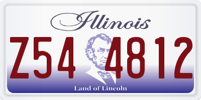 IL license plate Z544812