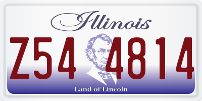 IL license plate Z544814