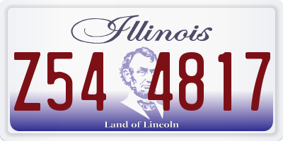 IL license plate Z544817