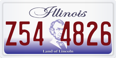 IL license plate Z544826