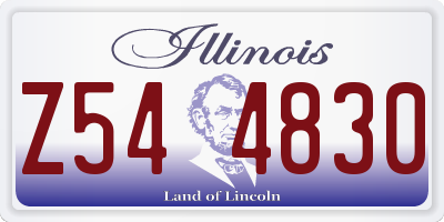 IL license plate Z544830