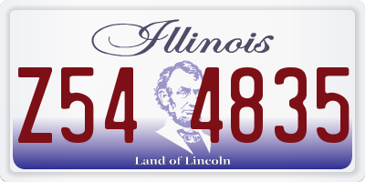 IL license plate Z544835