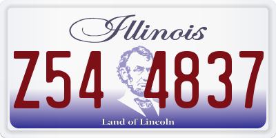IL license plate Z544837