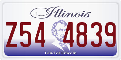 IL license plate Z544839