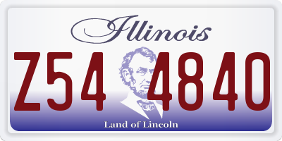 IL license plate Z544840
