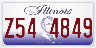 IL license plate Z544849