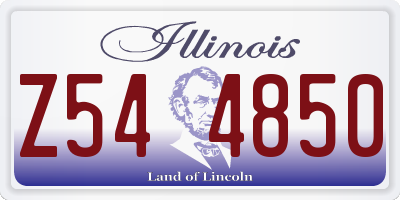 IL license plate Z544850