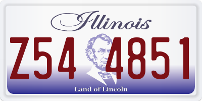 IL license plate Z544851