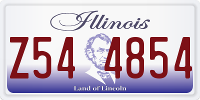IL license plate Z544854